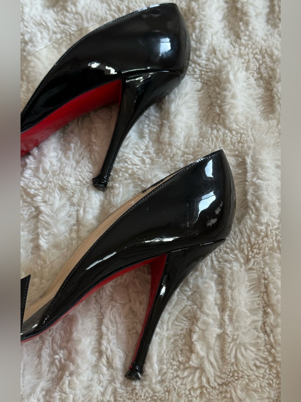 Christian Louboutin black patent leather and PVC Pivichic pumps - Picture 9 of 15